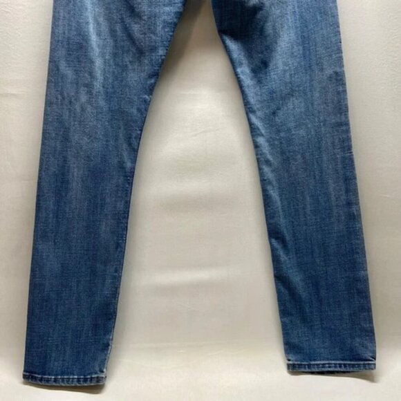 Lucky Brand Jeans 110 Slim Men's 30x32 Blue Light Wash Distressed Stretch Denim - Picture 5 of 16